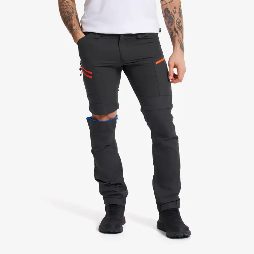 RevolutionRace RVRC GP Pro Zip-off Pants Herre Grey/Orange