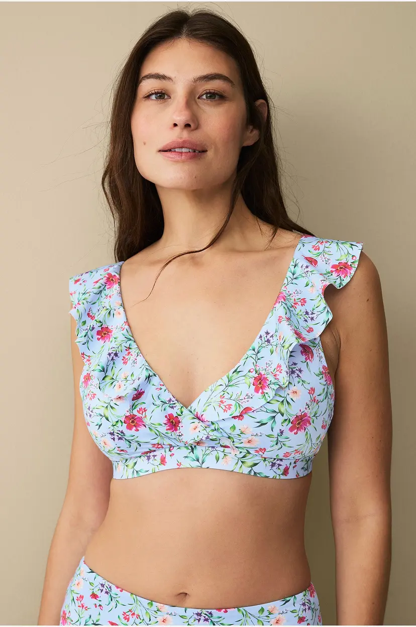 Ellos Collection Bikini-BH med volang - Blå