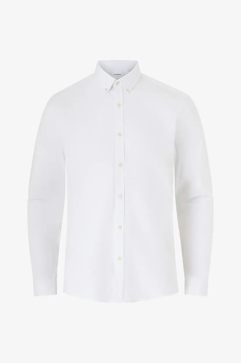 Lindbergh Skjorte Oxford Superflex Shirt L/S - Hvit