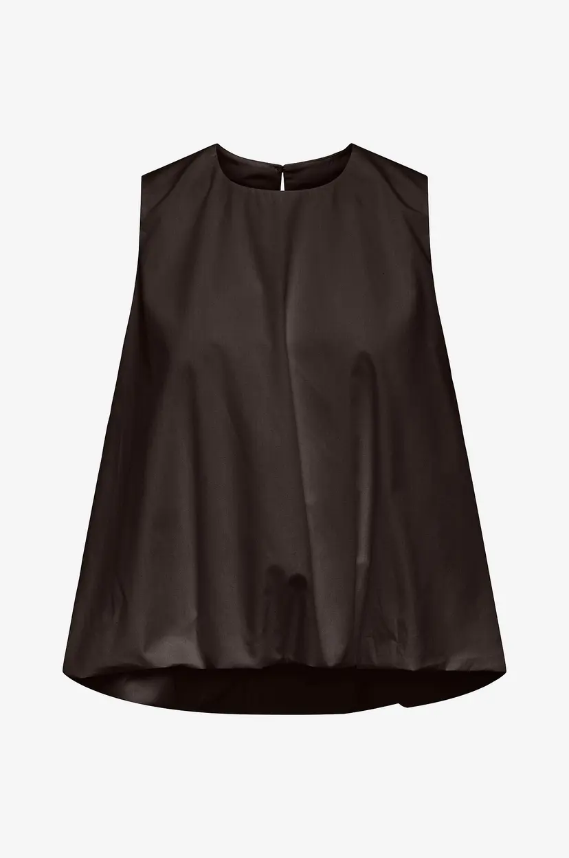 ONLY Bluse onlPiella S/L Baloon Top Wvn - Brun