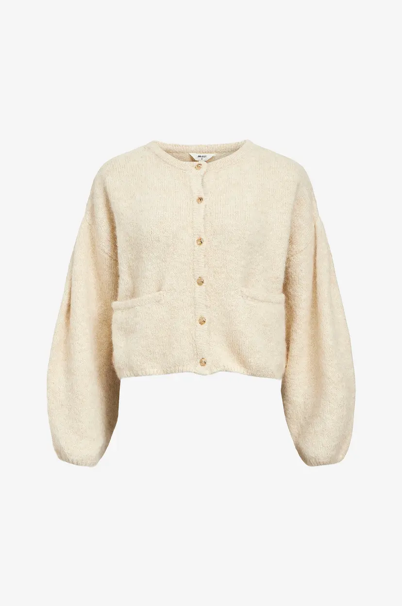 Object Collectors Item Kardigan objSaggia LO L/S Knit 135 - Hvit