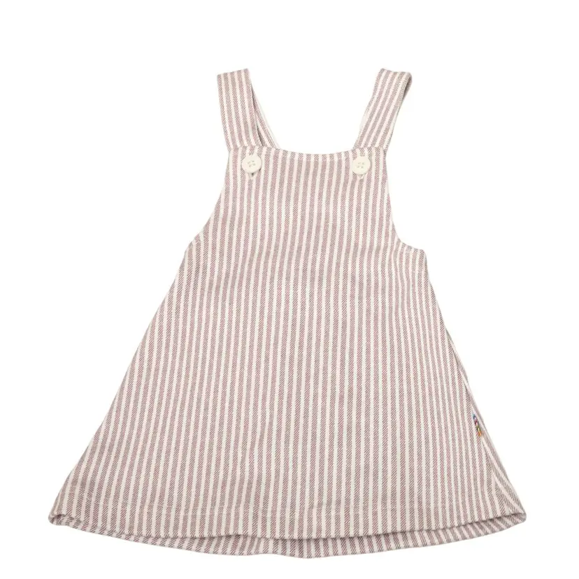 Joha Joha Milk Boy Stripe Pinafore Dress Bomull Pink (80 / 1 år)