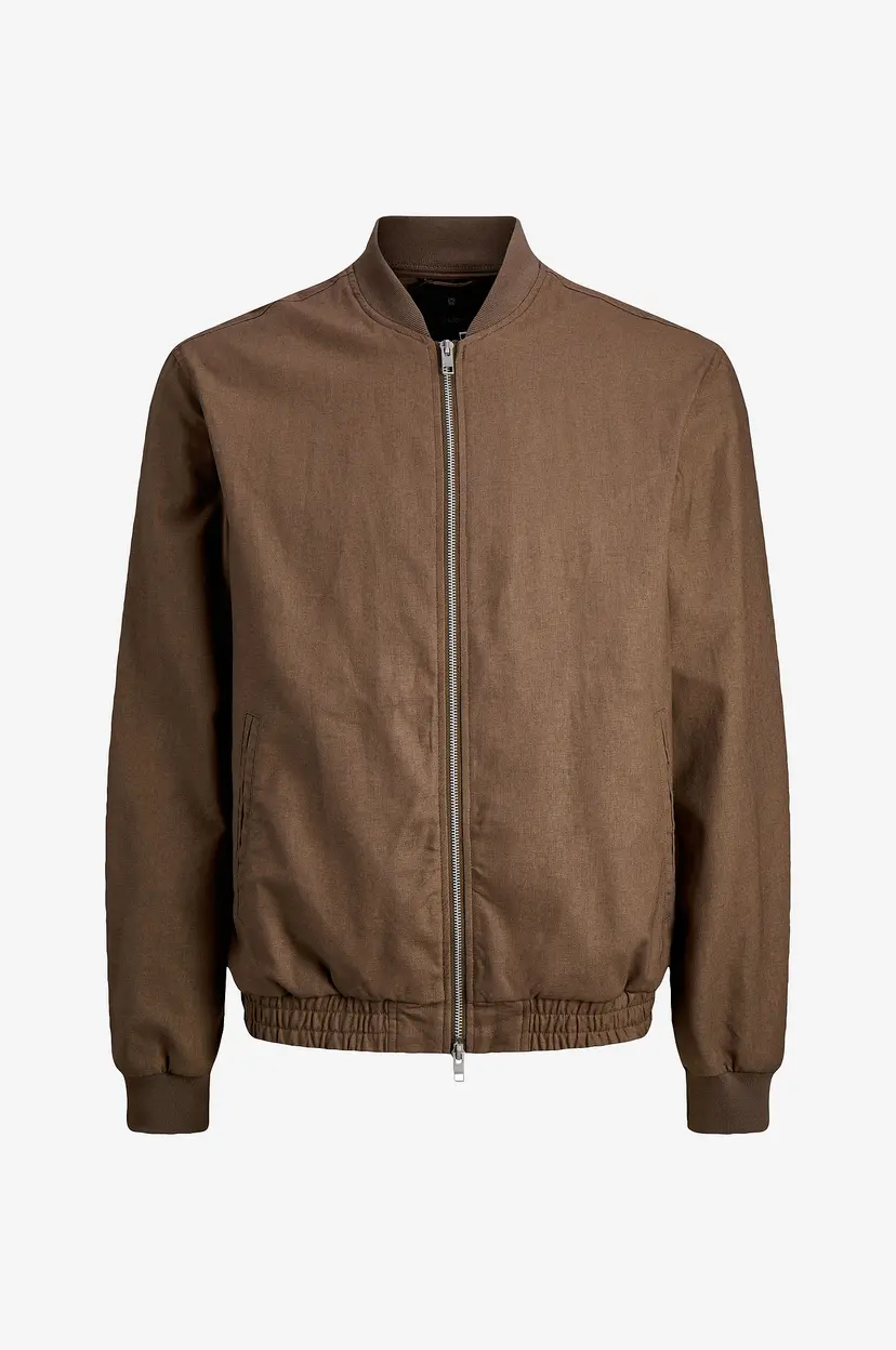 Jack & Jones Lin jakke JprBlaleister Linen Blend Bomber - Brun