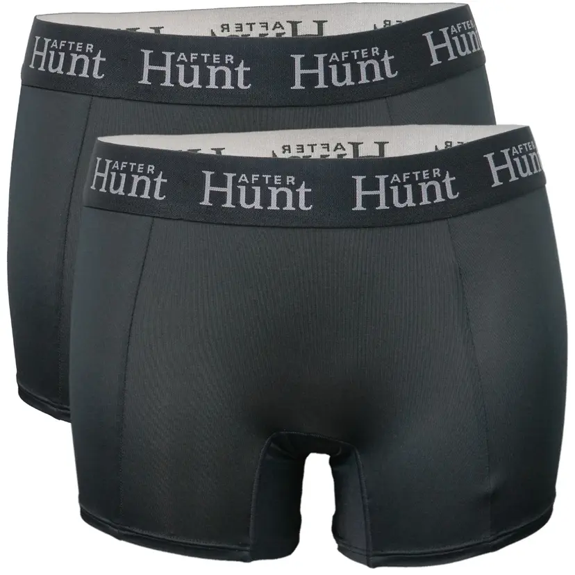 After Hunt After Hunt Womens Boxer Underwear Long 2-pack Black