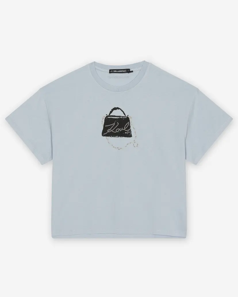 Karl Lagerfeld Karl Lagerfeld Signature Bag Blue T-shirt