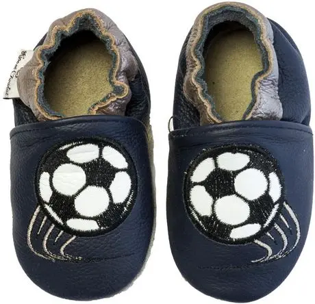 Rose et Chocolat Rose et Chocolat - Tøfler i Skinn Soccer Star Navy