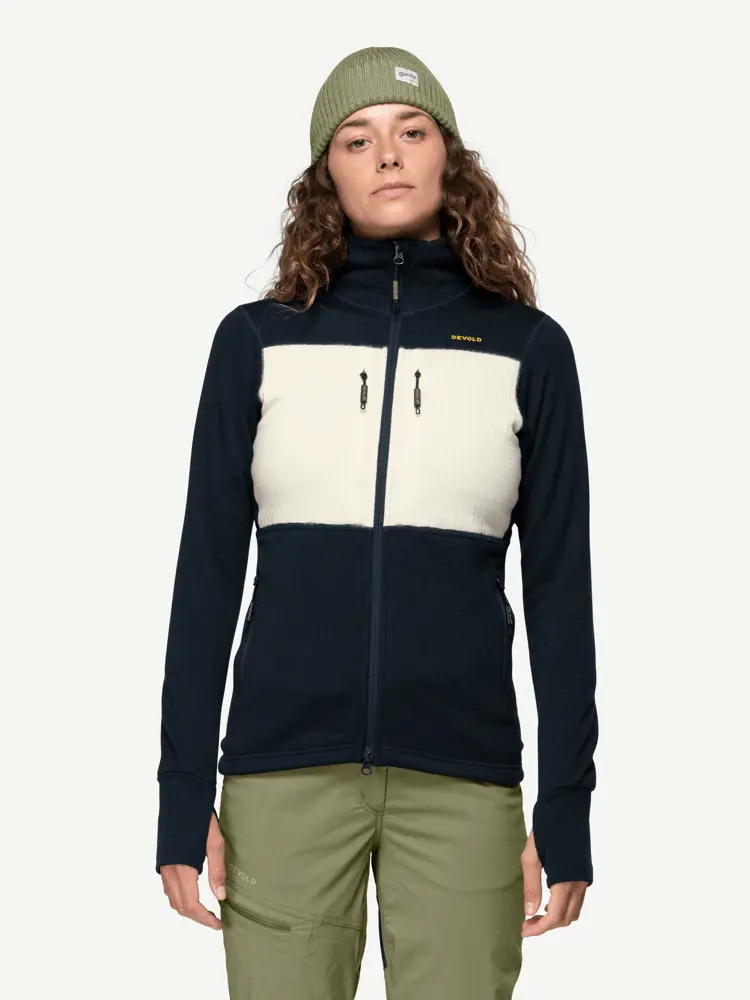 Devold Devold - Egga Grid Merino Jakke Dame - Large - Blå