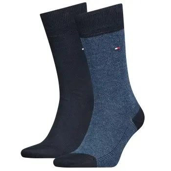 Tommy Hilfiger Tommy Hilfiger Strømper 2P Men Birdeye Sock Jeansblå Str 39/42 Herre