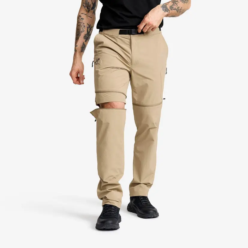 RevolutionRace Elevate Hiking Zip-off Pants Herre Khaki