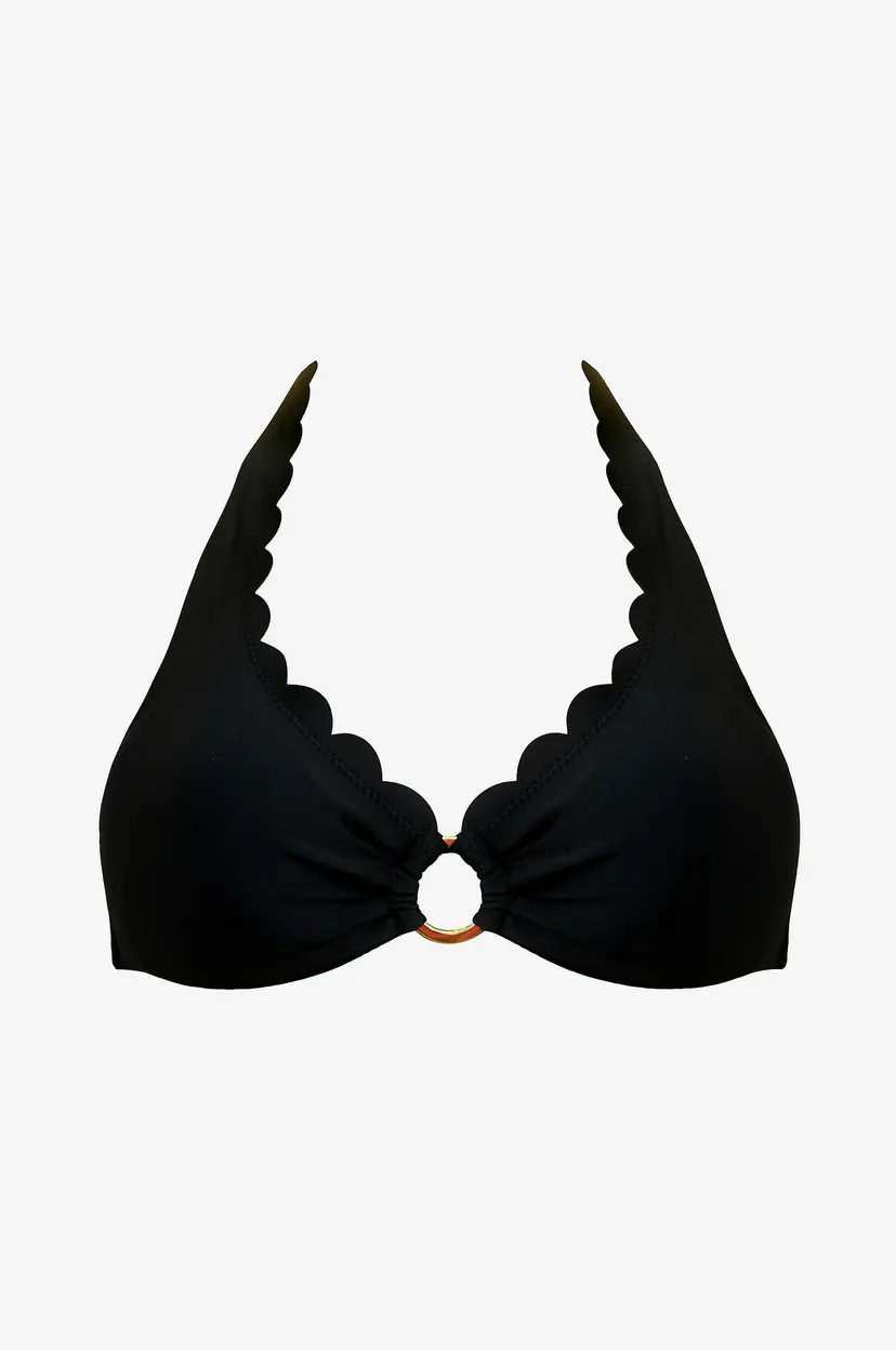 KAANDA Beach life Bikini BH New Venus Scallop UW Halter Top - Svart