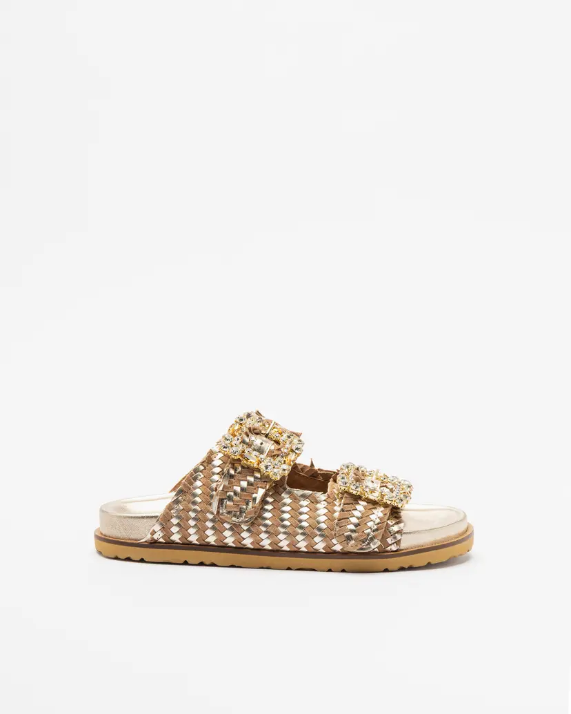 Abf-97 Abf-97 BALI-400 Golden Flat sandals