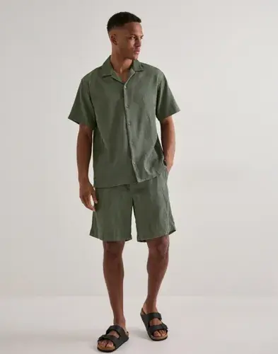 Jack & Jones Jack & Jones Jjeharrison Resort Shirt Ss Sn Set Kortermede skjorter Grønn
