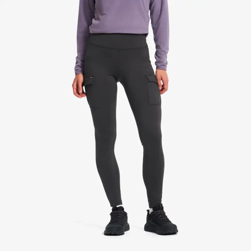RevolutionRace Alaska Fleece Lined Pocket Leggings Dame Anthracite