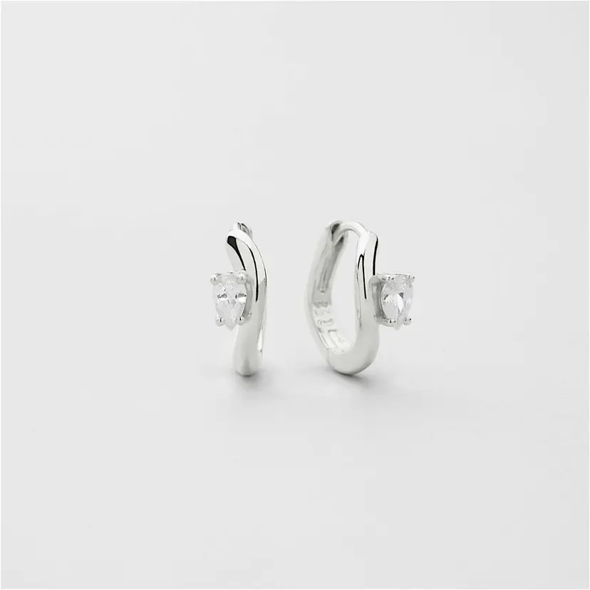 Safira Curve Drop Hoops