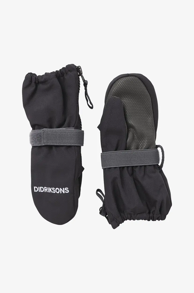 Didriksons Vintervotter Biggles Kids' Zip Mittens - Svart