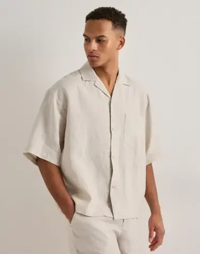 Que Sera Sera Que Sera Sera Lenny Loose Linen Shirt Linskjorter Beige