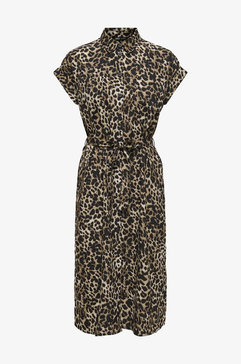 ONLY Skjortekjole onlHannover S/S Shirt Dress - Svart