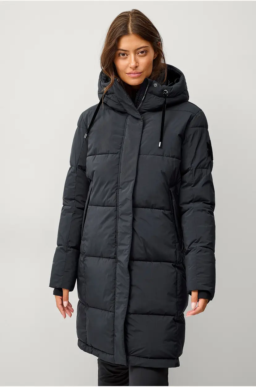 Áhkká Jakke Gold Warm Parka Matte - Svart
