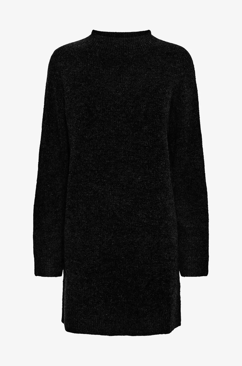 Pieces Kjole pcNemesio LS Mock Neck Knit Dress B - Svart