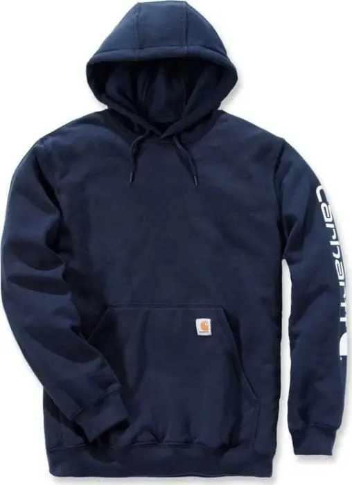 Carhartt Workwear Carhartt Workwear Carhartt M's Sleeve Logo Hooded Sweatshirt Navy