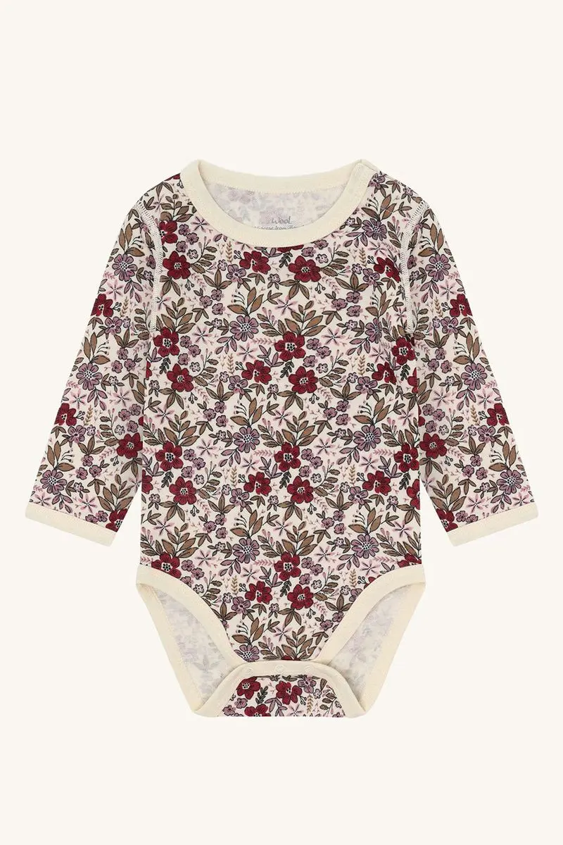 Hust and Claire Hust and Claire Baloo Flor Body Ull Bambus Off White (92 / 2 år)