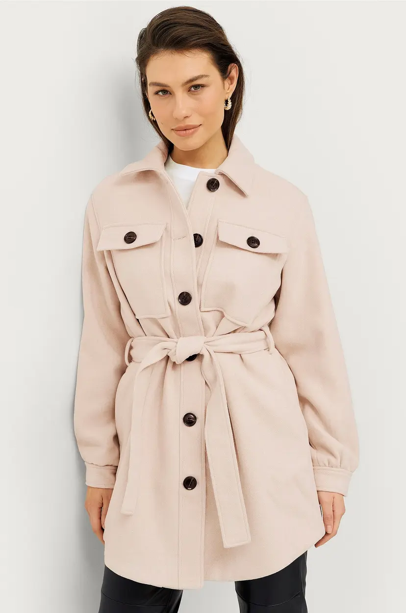 Ellos Collection Skjortejakke Elisa - Beige