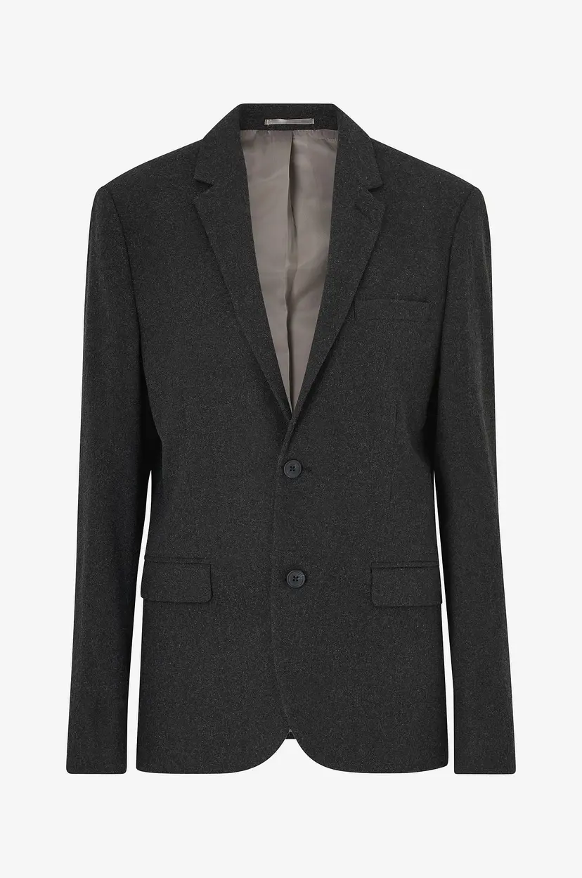 Lindbergh Dressjakke Flannel Wool Blend Blazer - Svart