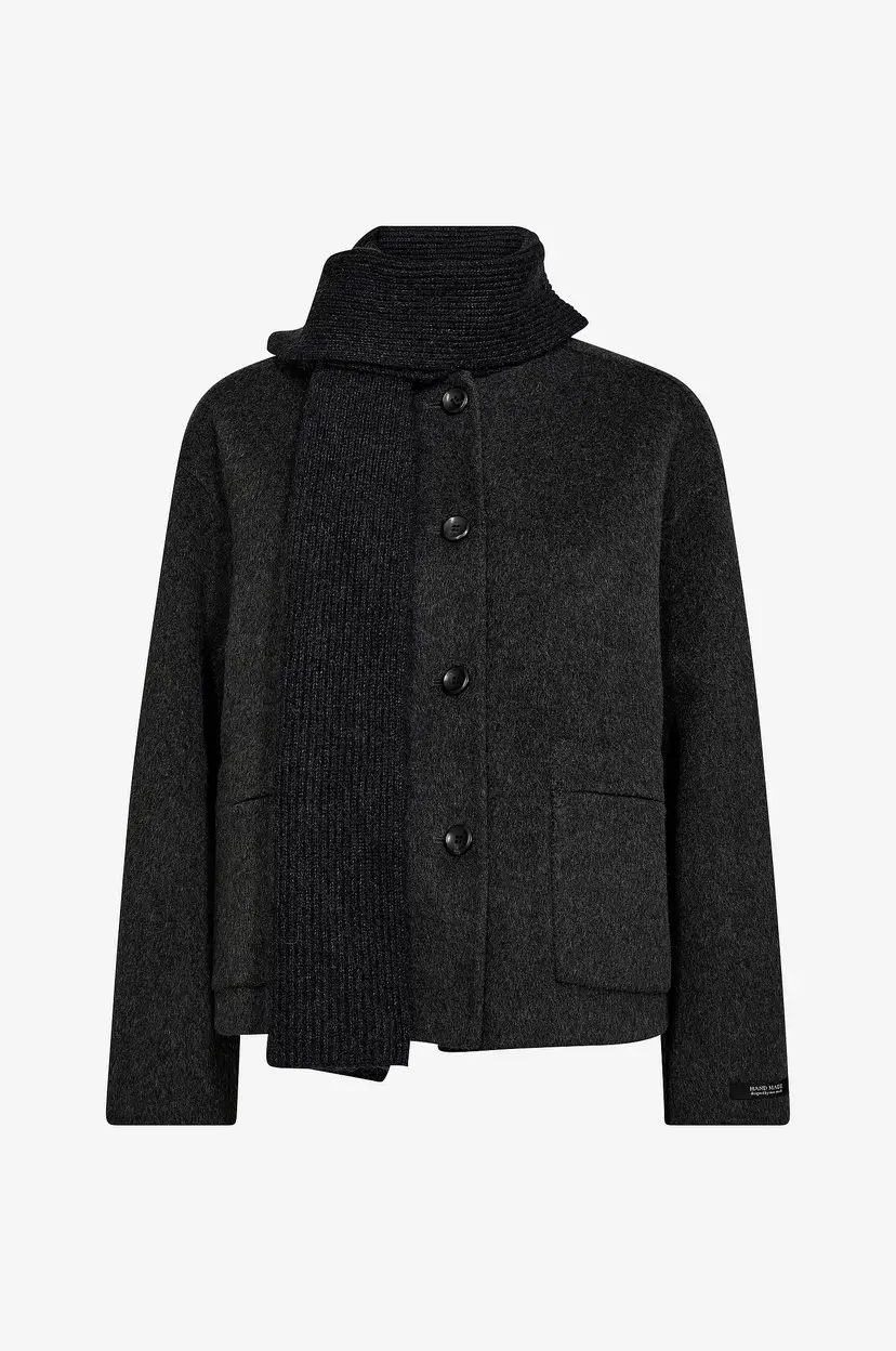 Mos Mosh Jakke mmMaria Loisa Wool Jacket - Grå