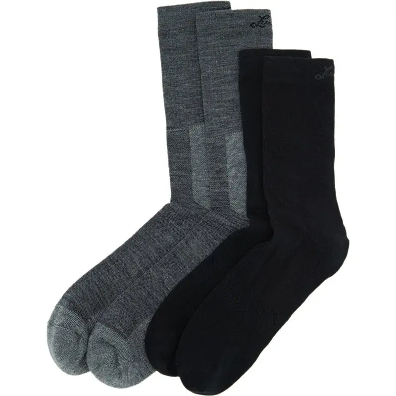 Lundhags Lundhags Merino Trekking Sock Combo Mid Light Grey Melange/Black