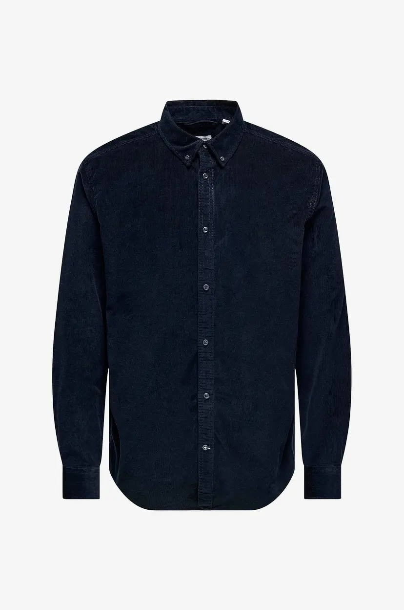 Only & Sons Manchester-skjorte  Onsmichael 18w Reg Cord Stretch Ls - Blå