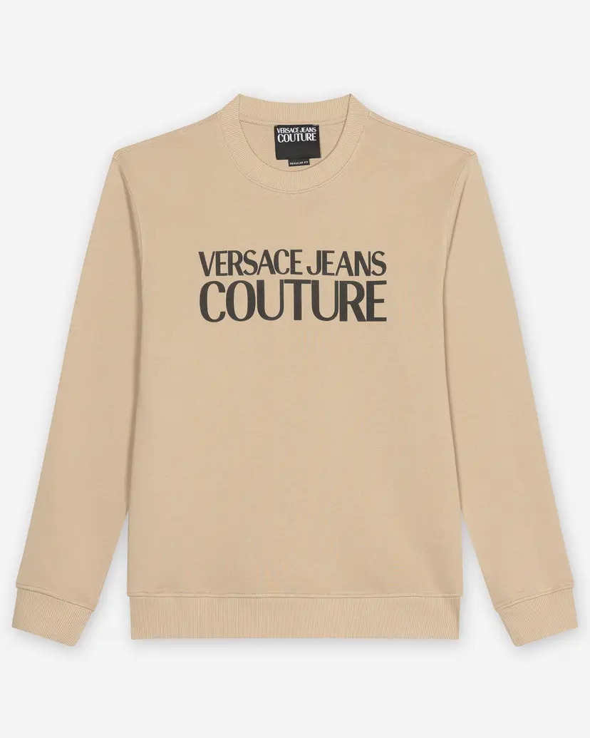 Versace Jeans Couture Versace Jeans Couture Logo Rubber Beige Sweater