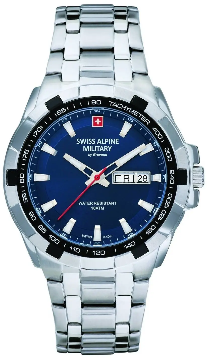 Swiss Alpine Military Swiss Alpine Military Herreklokke 7043.1135 Day-Date Blå/Stål Ø42