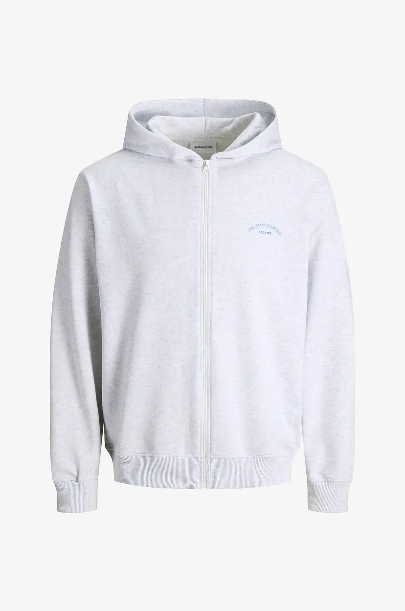 Jack & Jones Hettegenser jjCollege Logo Sweat Zip Hood Jnr - Grå