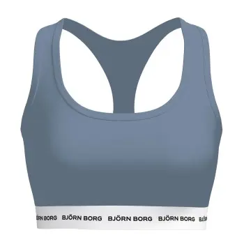 Björn Borg Björn Borg BH Logo Soft Top Grå bomull Dame