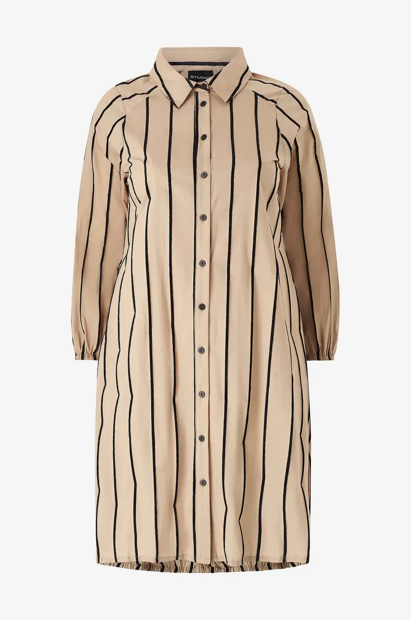 Studio Lang skjorte sGunn Long Shirt - Beige