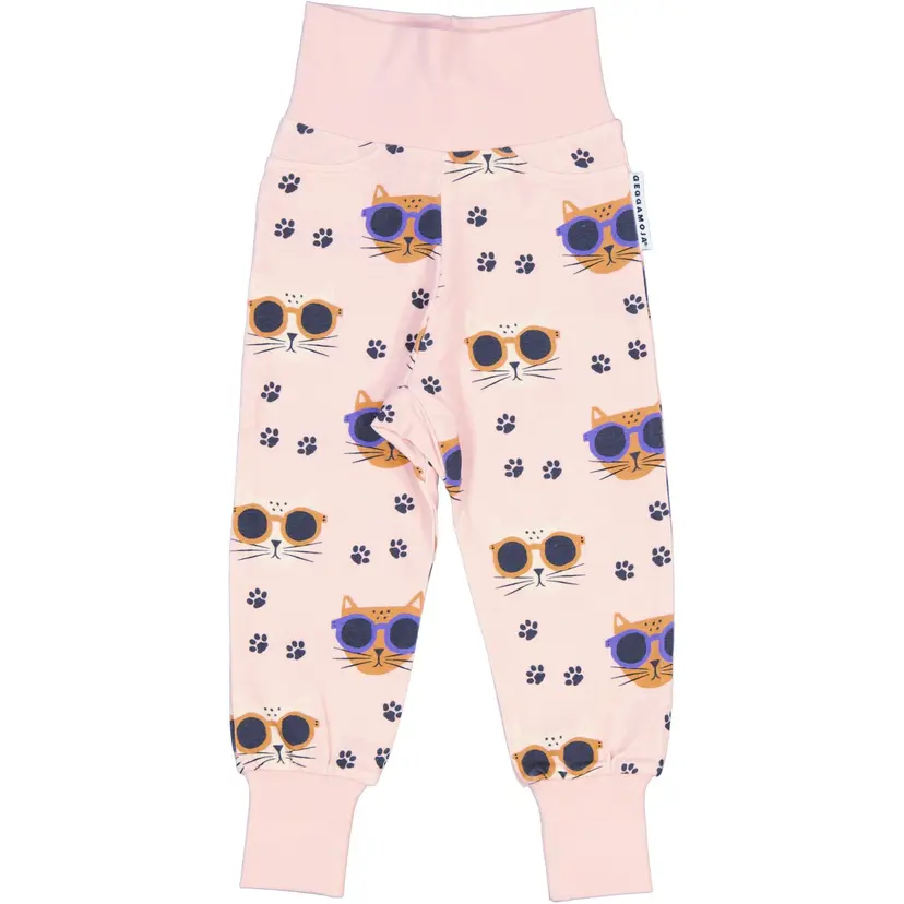 Geggamoja Babybyxor Bambu Cool Cats rosa - 74/80