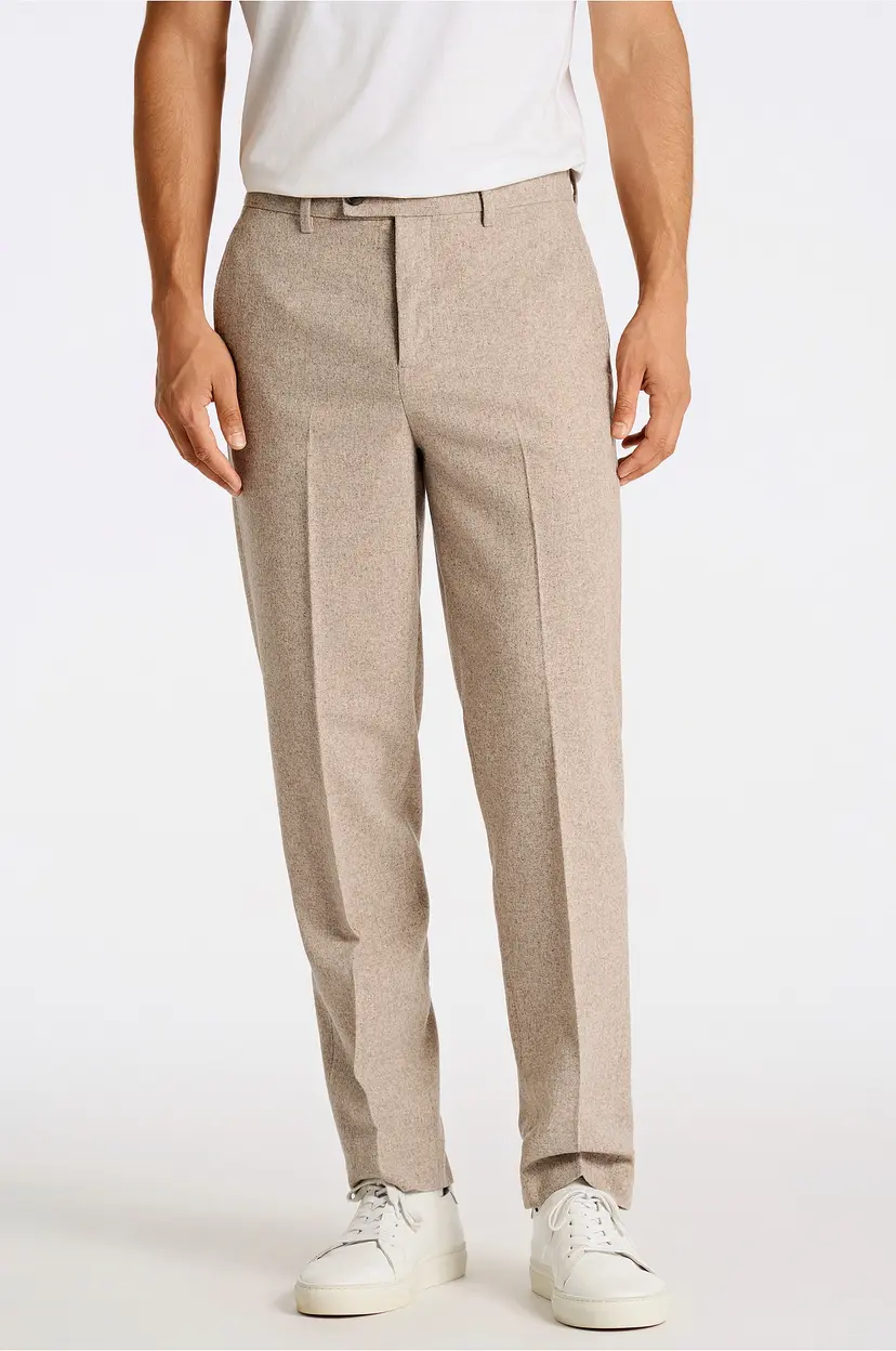 Lindbergh Dressbukser Flannel Wool Blend Formal Pant - Grå