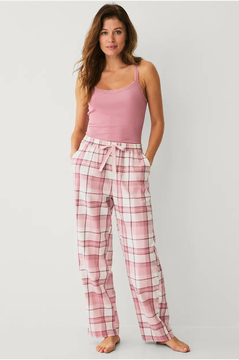 Ellos Collection Pysjbukser i flanell - Rosa