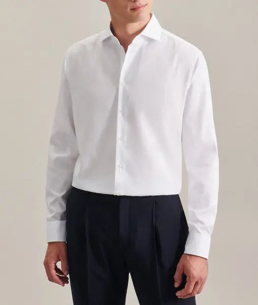 SEIDENSTICKER Seidensticker Shaped Fit Oxford Spread Kent Shirt