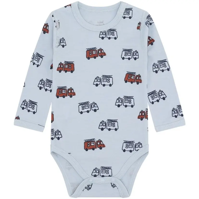 Hust and Claire Hust and Claire Baloo Firetruck Body Ull/Bambus Baby Blue (92 / 2 år)