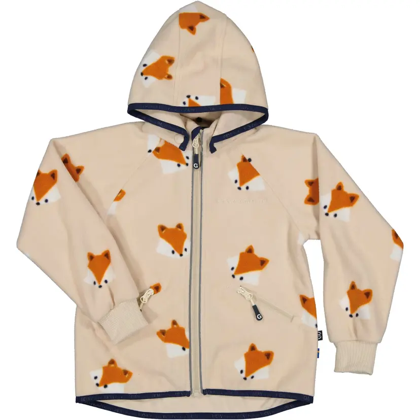 Geggamoja Vindfleece jacka Räv Beige - 134/140