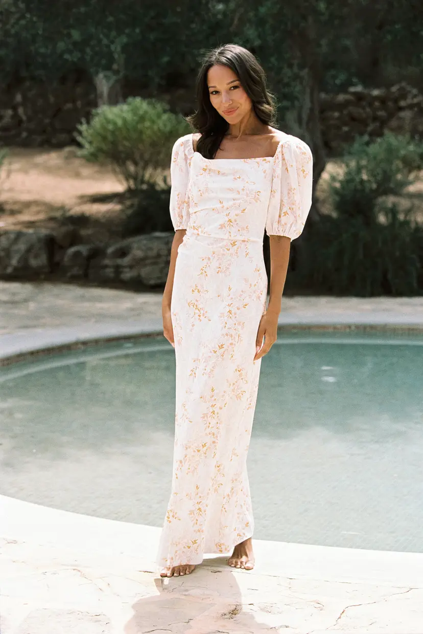 Kayani Tia Lune Midi Dress - Mauve Pomelo