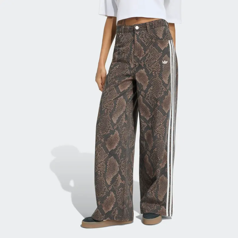 Adidas SNAKE PRINT DENIM LOOSE BUKSE