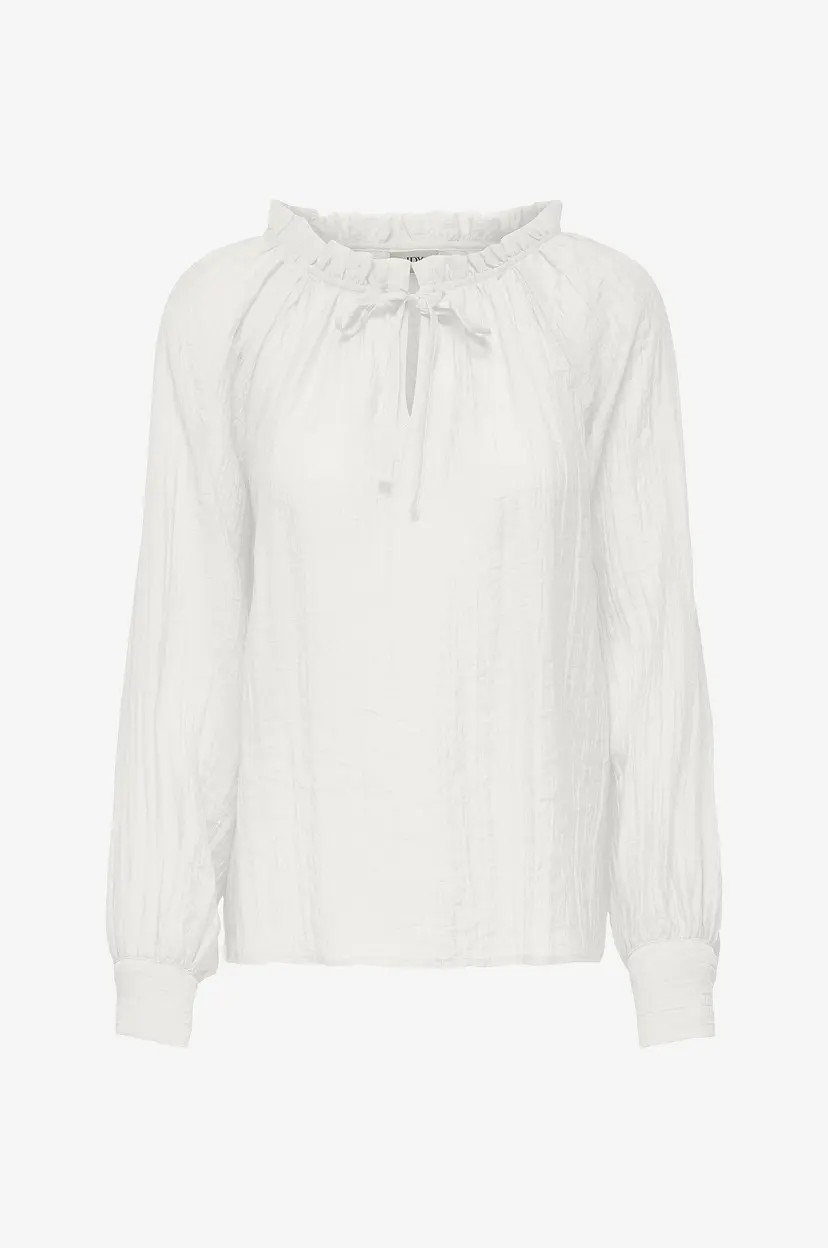 JDY Bluse jdyTheo L/S V-neck Top Wvn - Hvit