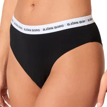 Björn Borg Björn Borg Truser 2P Core Logo High Waist Brief Svart bomull Dame