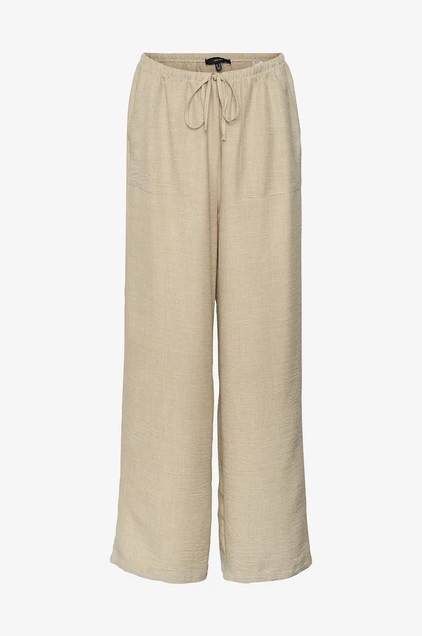 Vero Moda Bukser vmMelaney HW Loose Pant Wvn - Beige