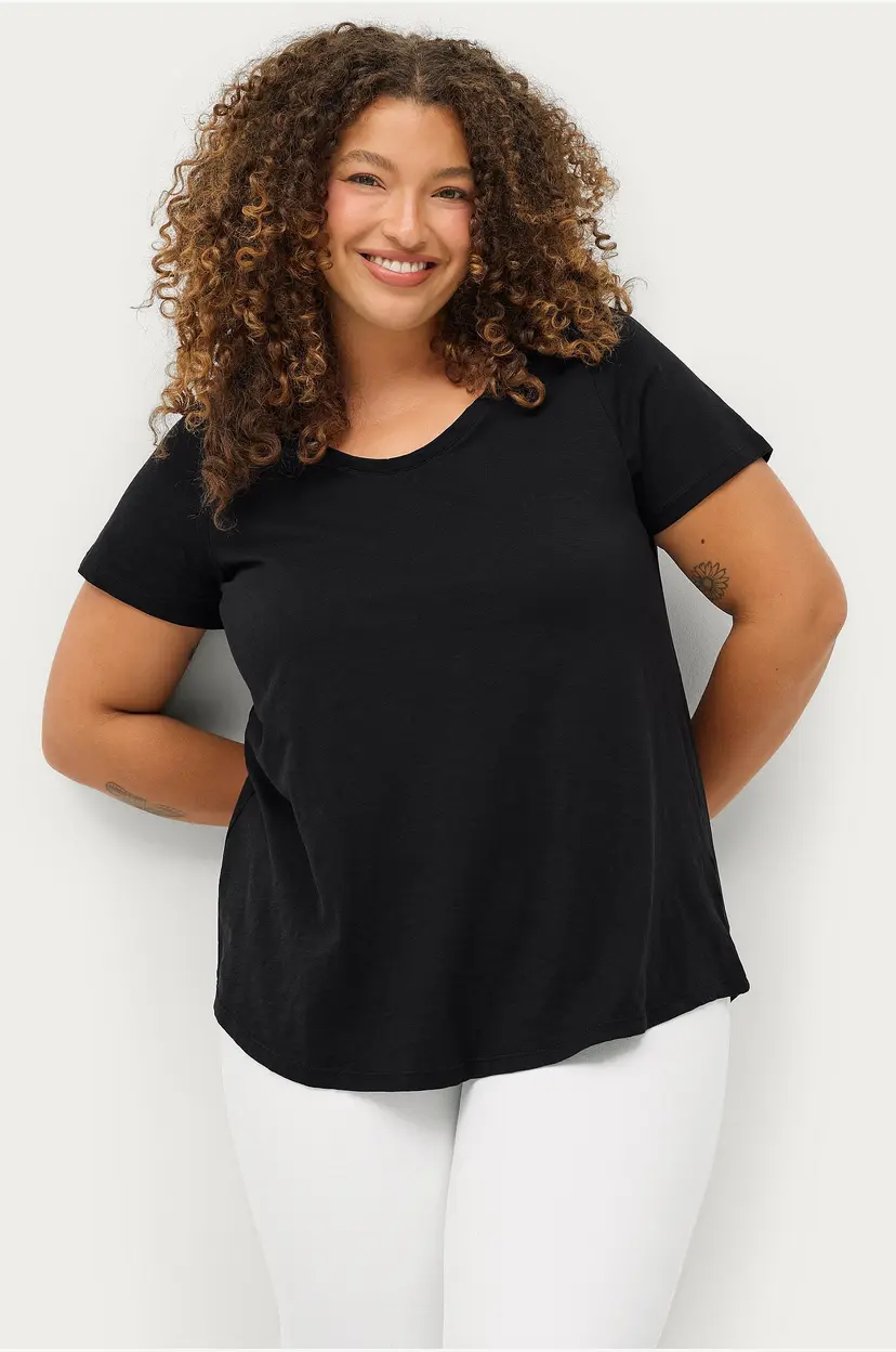 Ellos Plus collection Topp med rund hals - Svart