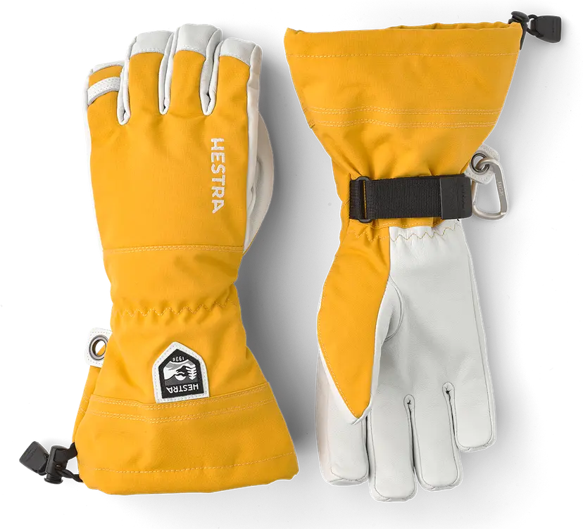 Hestra Hestra Army Leather Heli Ski 5-finger Mustard
