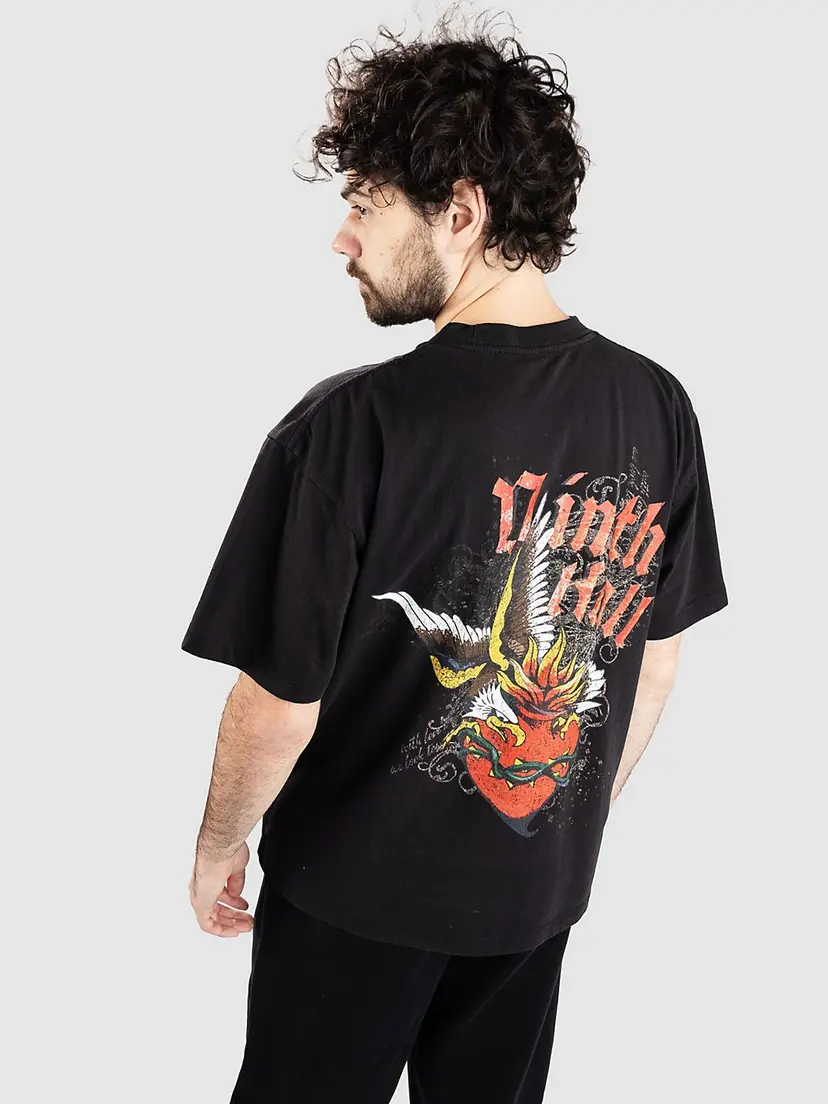 Ninth Hall Ninth Hall Sacred Feathers Boxy T-skjorte svart