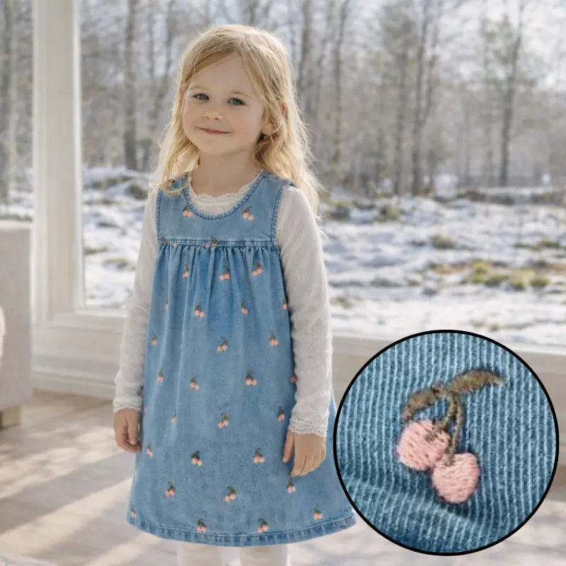 Lil`Atelier Lil`Aterlier - Kjole i denim "CHERRY" Medium Blue Denim